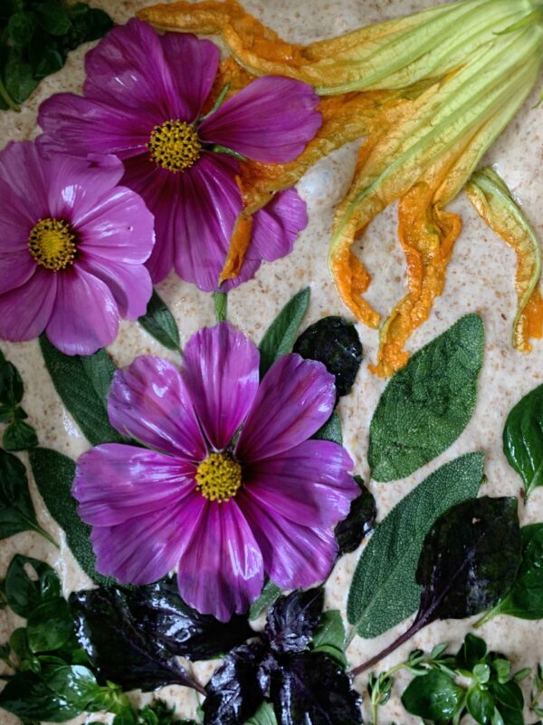 Special Focaccia, Edible Flowers & Herbs Baking Lab Amsterdam